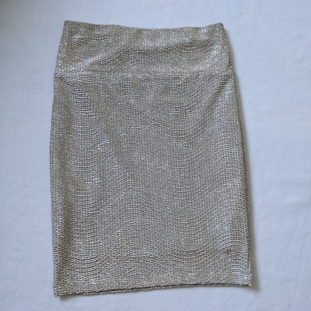Gold Pencil Skirt